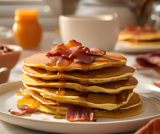 Pumkin Pancakes With Bacon