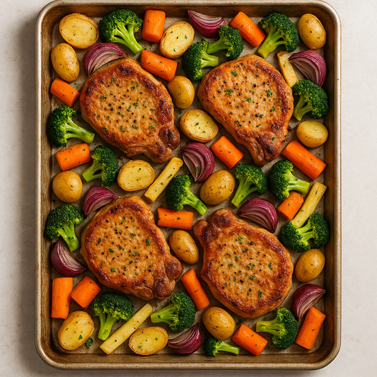 Sheet Pan Pork Chops with Vegetables: A Family-Friendly, Easy Weeknight Dinner