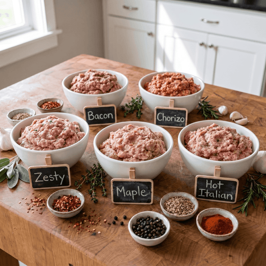 Berkshire Pork Ground Sausage Sampler (5 lbs)